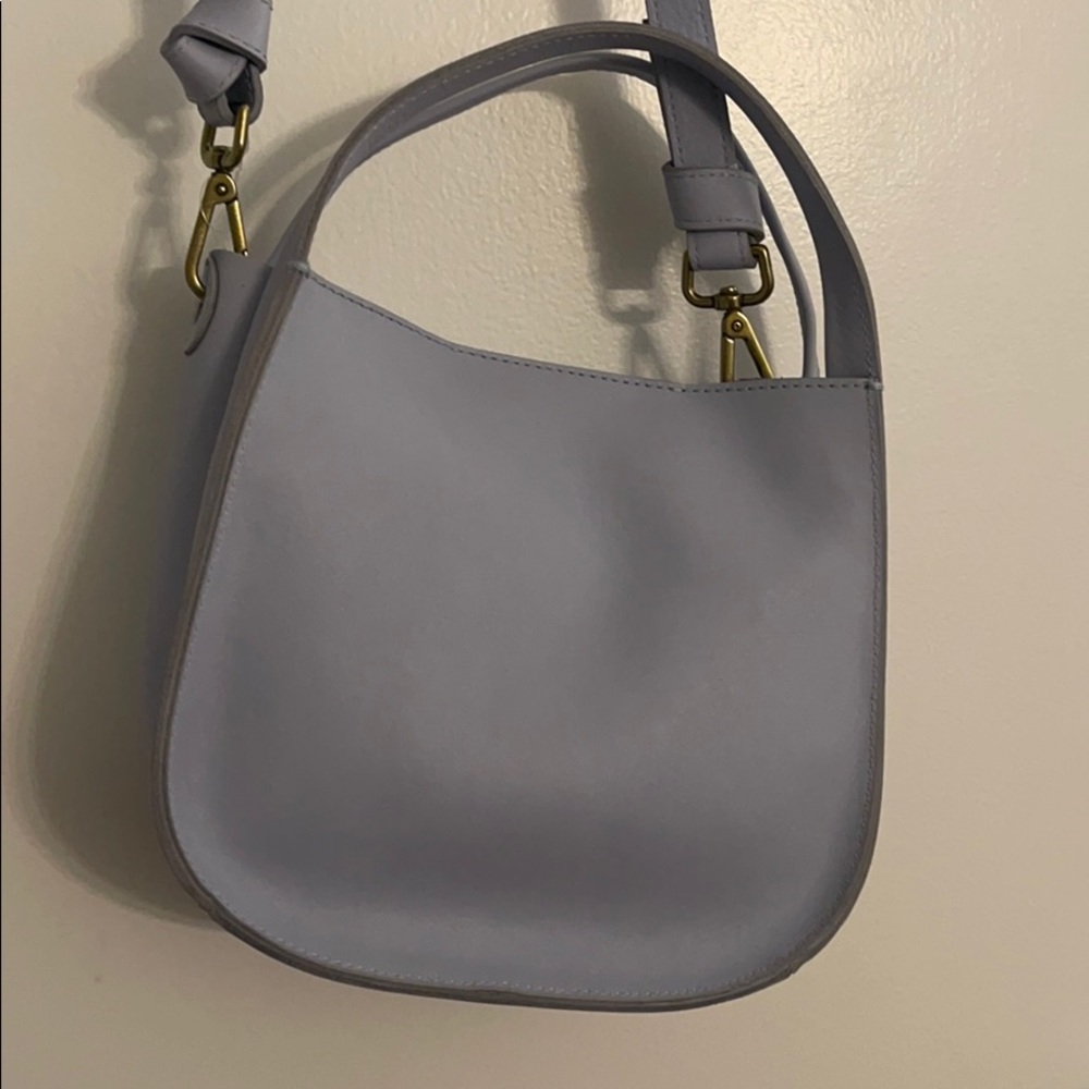 Madewell blue leather crossbody bag